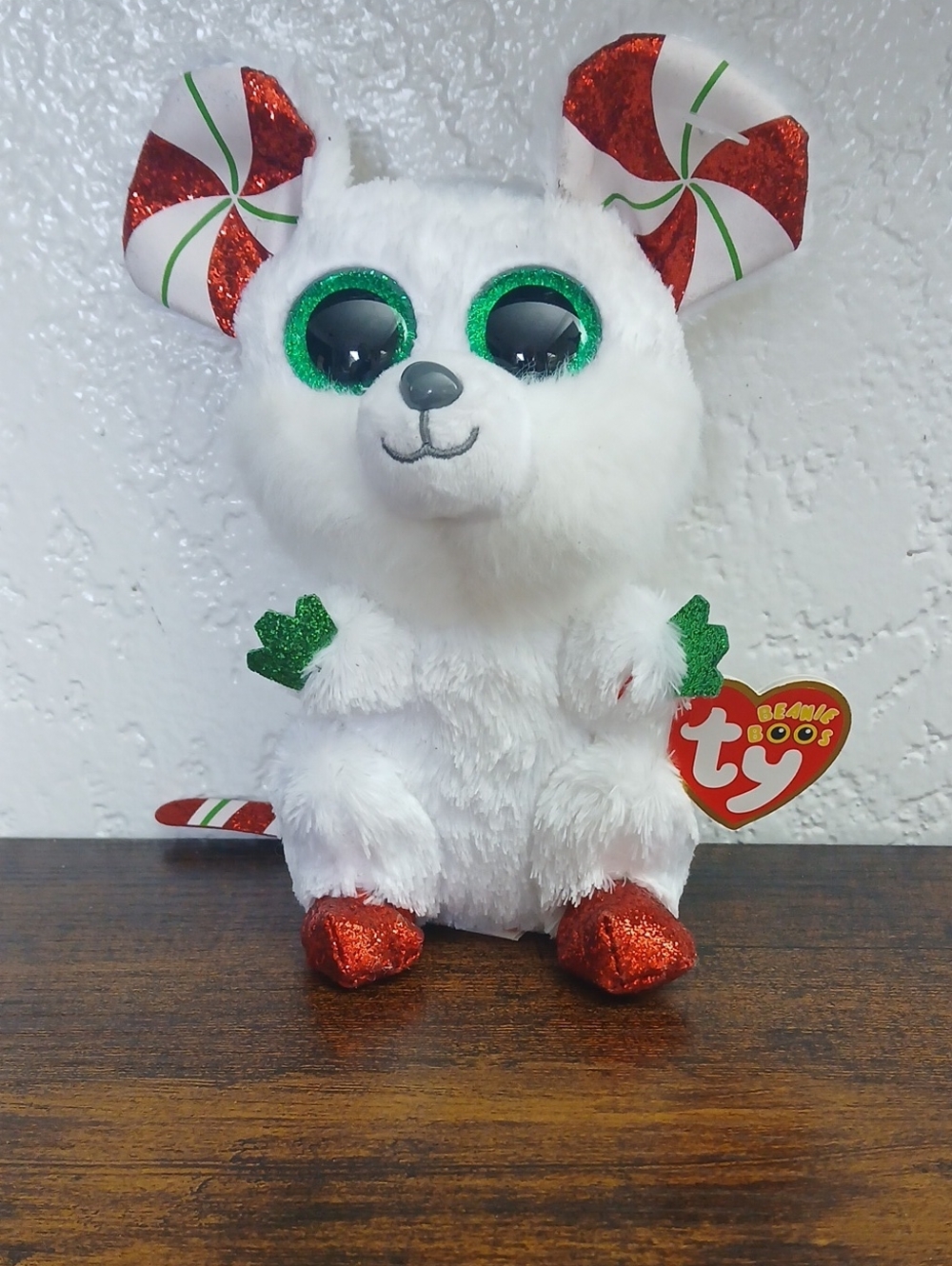 NWT Ty Beanie Boo Chimney Christmas Mouse Plush 6"